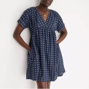 Madewell textured v neck dress- S